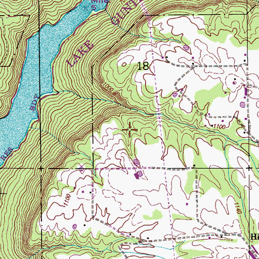 Topographic Map of Town Creek Division, AL