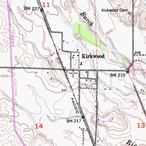 Topographic Map of Kirkwood, CA
