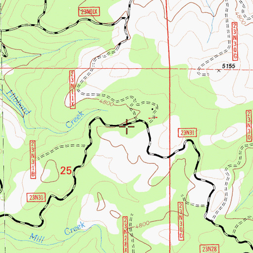 Topographic Map of Kister, CA