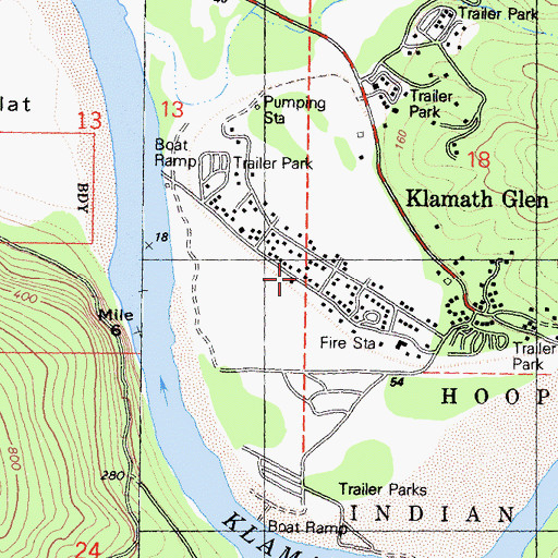 Topographic Map of Klamath Glen, CA