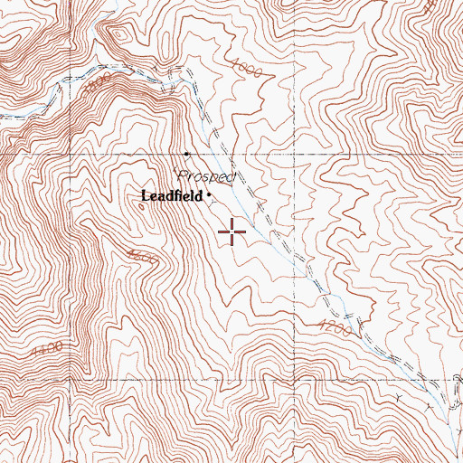 Topographic Map of Leadfield, CA