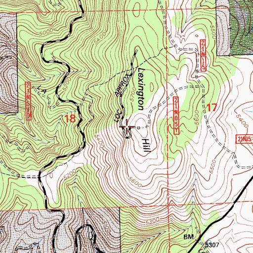 Topographic Map of Lexington Hill, CA