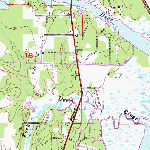 Topographic Map of Theodore Division, AL