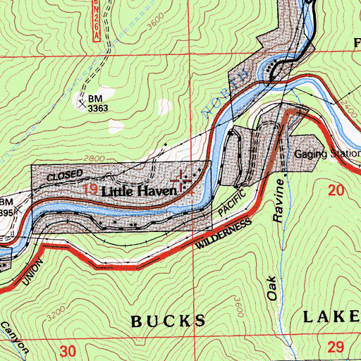 Topographic Map of Haven, CA