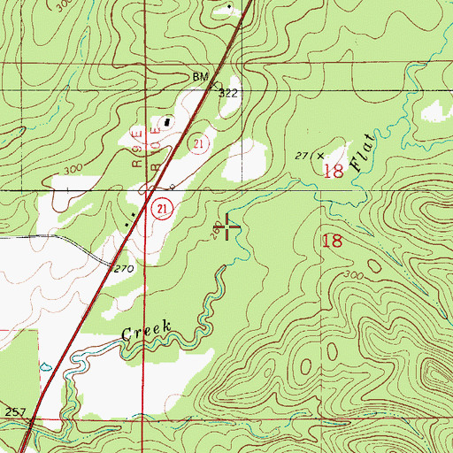 Topographic Map of Beatrice Division, AL
