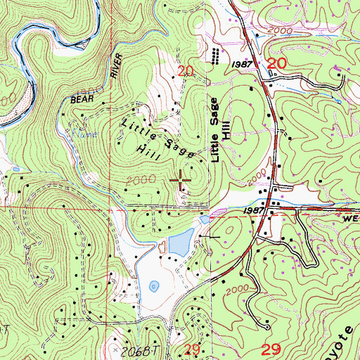 Topographic Map of Little Sage Hill, CA