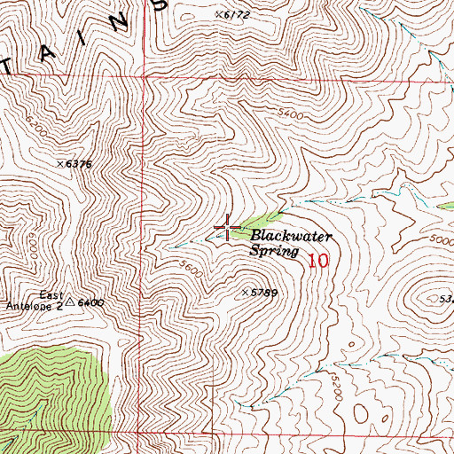Topographic Map of Blackwater Spring, AZ