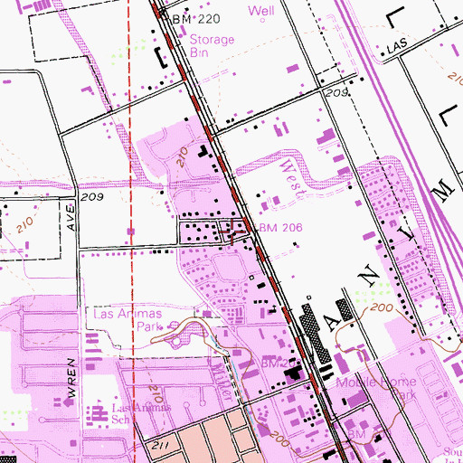 Topographic Map of Lonoke, CA