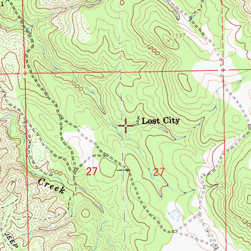 Topographic Map of Lost City, CA
