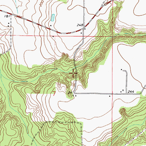 Topographic Map of Uriah Division, AL