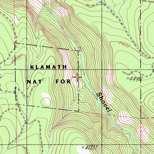 Topographic Map of Lower Crossing, CA