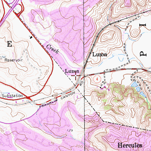 Topographic Map of Luzon, CA