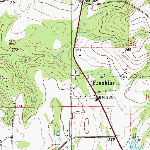Topographic Map of Vredenburgh Division, AL