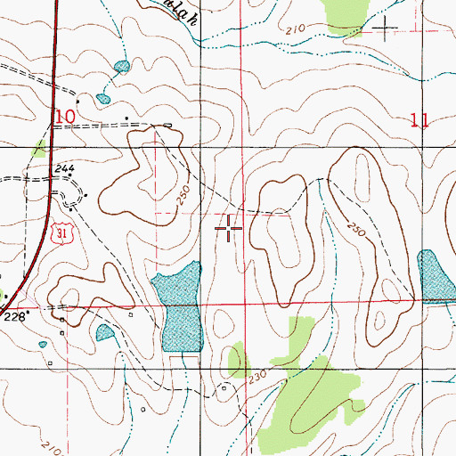Topographic Map of Hope Hull Division, AL