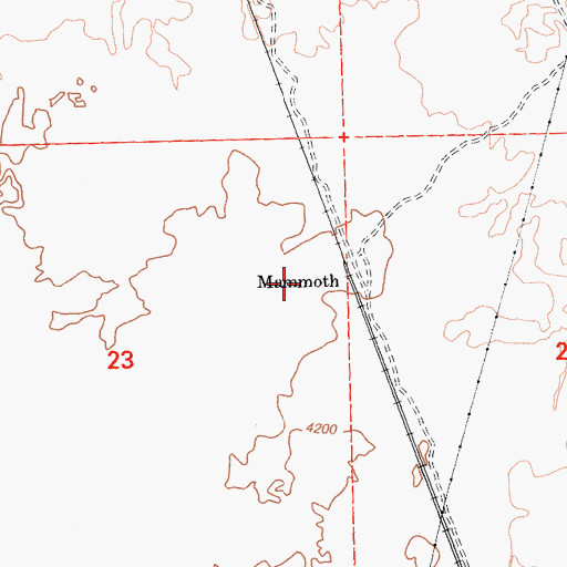 Topographic Map of Mammoth, CA