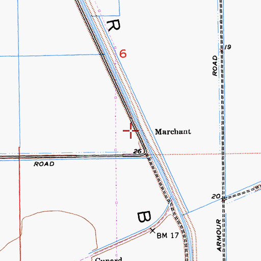 Topographic Map of Marchant, CA