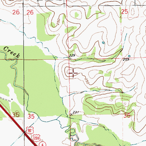 Topographic Map of Pike Road Division, AL
