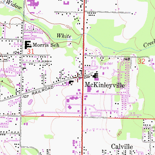 Topographic Map of McKinleyville, CA