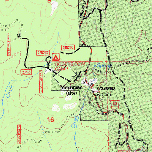 Topographic Map of Merrimac, CA