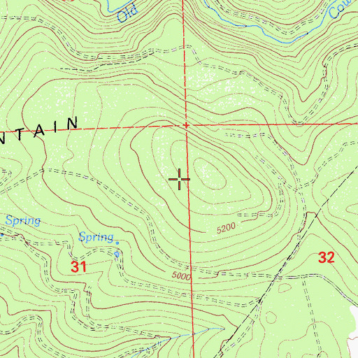 Topographic Map of Miller Mountain, CA