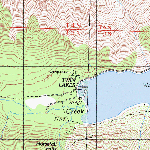 Topographic Map of Mono Village (historical), CA