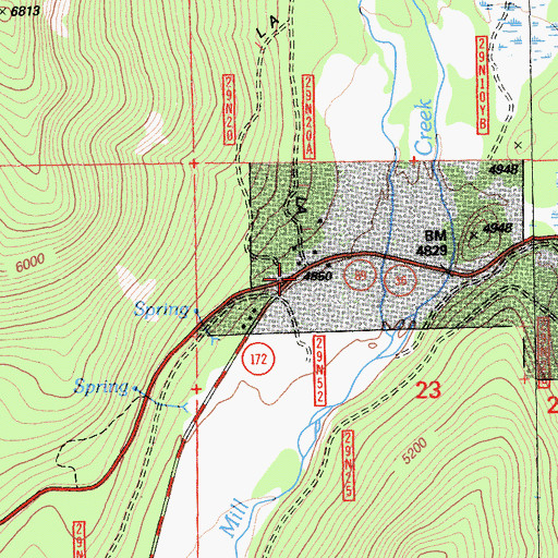 Topographic Map of Morgan Springs, CA
