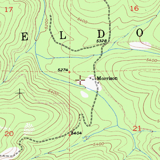 Topographic Map of Morrison, CA