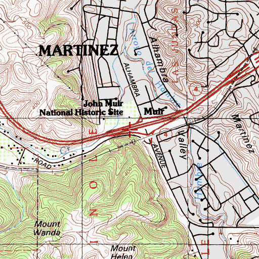 Topographic Map of Muir, CA