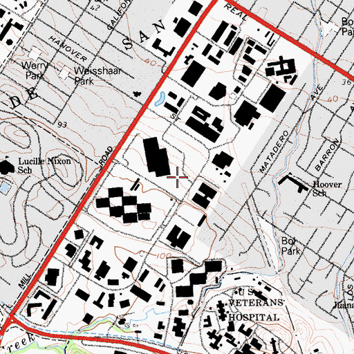 Topographic Map of Neal, CA