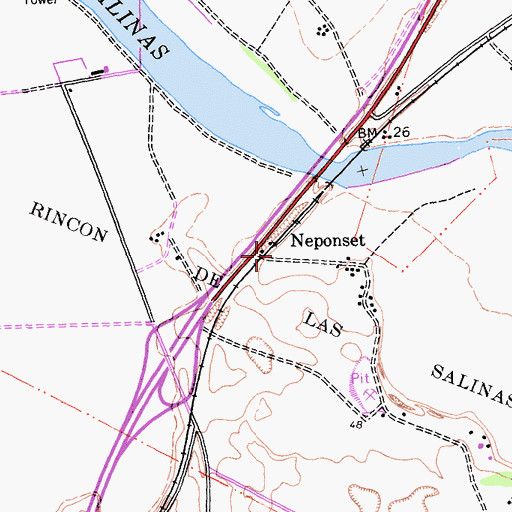 Topographic Map of Neponset, CA