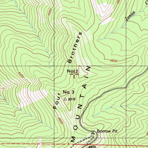 Topographic Map of Number Two, CA