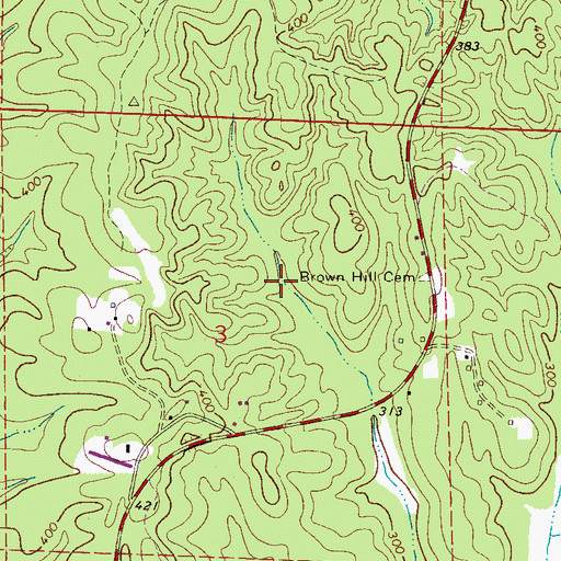 Topographic Map of Ethelsville Division, AL