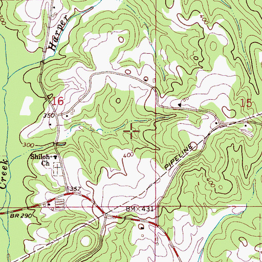 Topographic Map of Gordo Division, AL