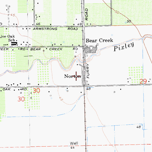 Topographic Map of Norton, CA