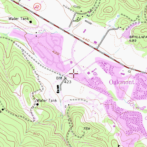 Topographic Map of Oakmont, CA