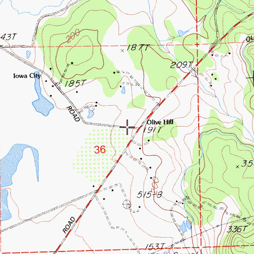 Topographic Map of Olive Hill, CA