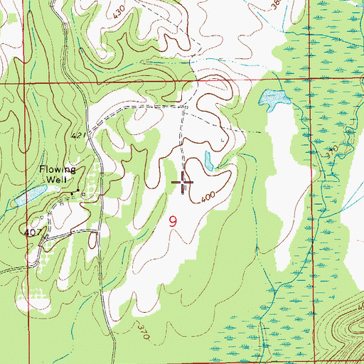 Topographic Map of Needmore Division, AL