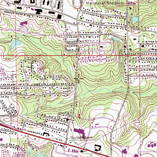 Topographic Map of Troy Division, AL