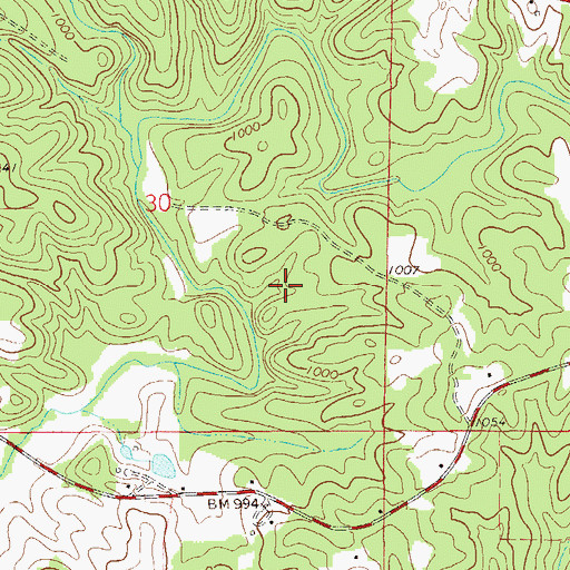 Topographic Map of Folsom Division, AL