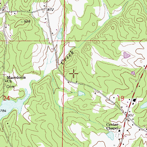 Topographic Map of Roanoke Division, AL