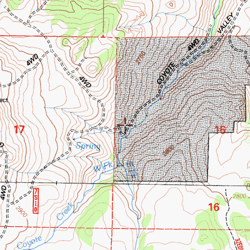 Topographic Map of Peterson Mill, CA