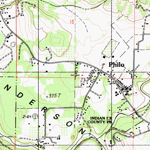 Topographic Map of Philo, CA