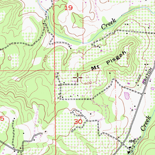 Topographic Map of Mount Pisgah, CA