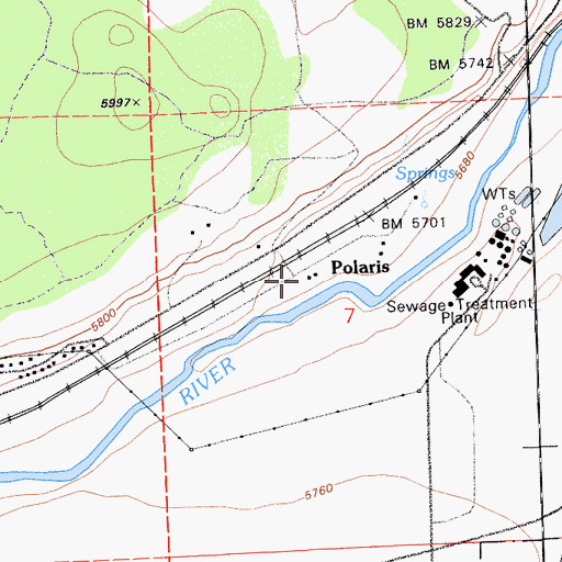 Topographic Map of Polaris, CA