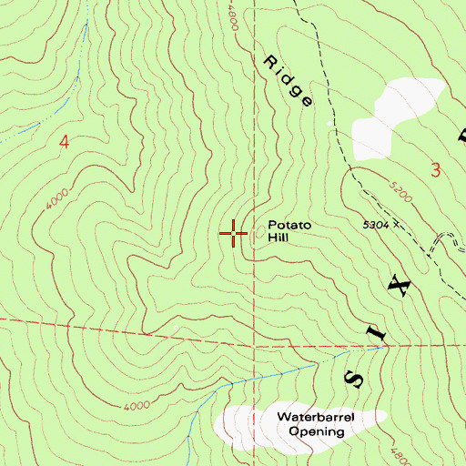 Topographic Map of Potato Hill, CA