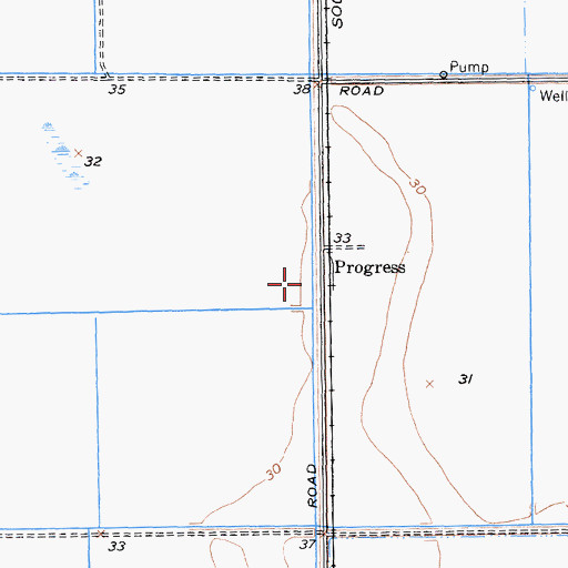Topographic Map of Progress, CA