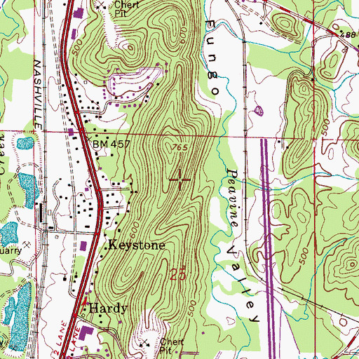 Topographic Map of Alabaster-Helena Division, AL