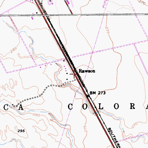 Topographic Map of Rawson, CA