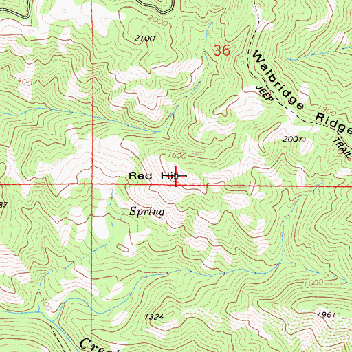 Topographic Map of Red Hill, CA