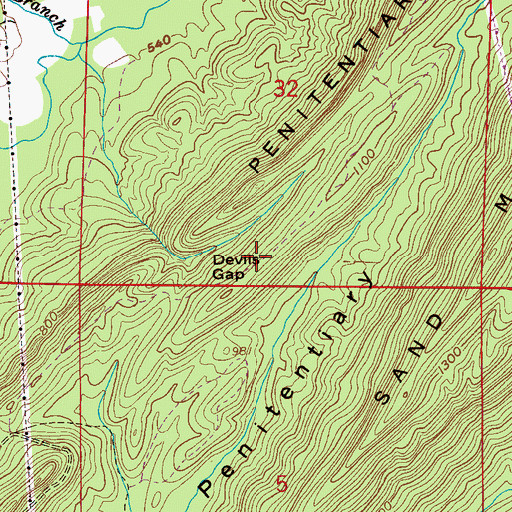 Topographic Map of Chelsea Division, AL